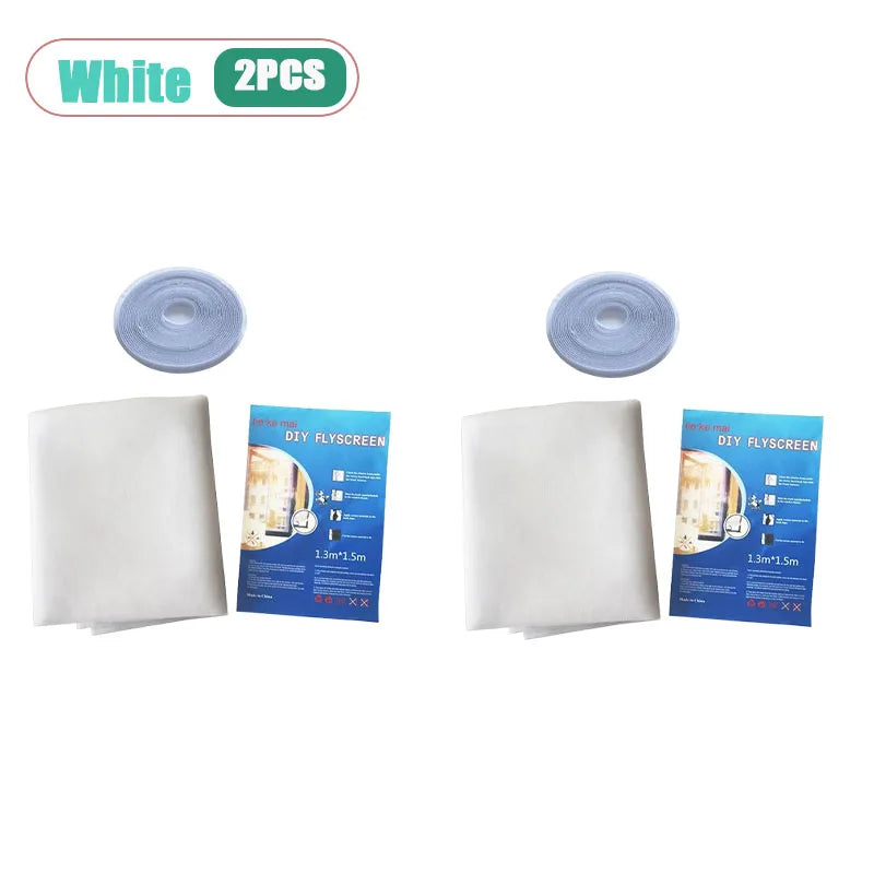 filet anti moustiques fenetre adhésif blanc maille fine moderne 1.3x1.5m 1.5x2m facile