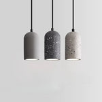 Suspension lumineuse moderne minimaliste texturée gris noir bleu rose blanc opacité câble noir LED