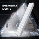 lampe led urgence rechargeable 90 led blanc argenté fixations modernes utilitaires