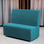 housse banc moderne tissu carreaux polyester lavable machine antidérapante bleu noir rouge