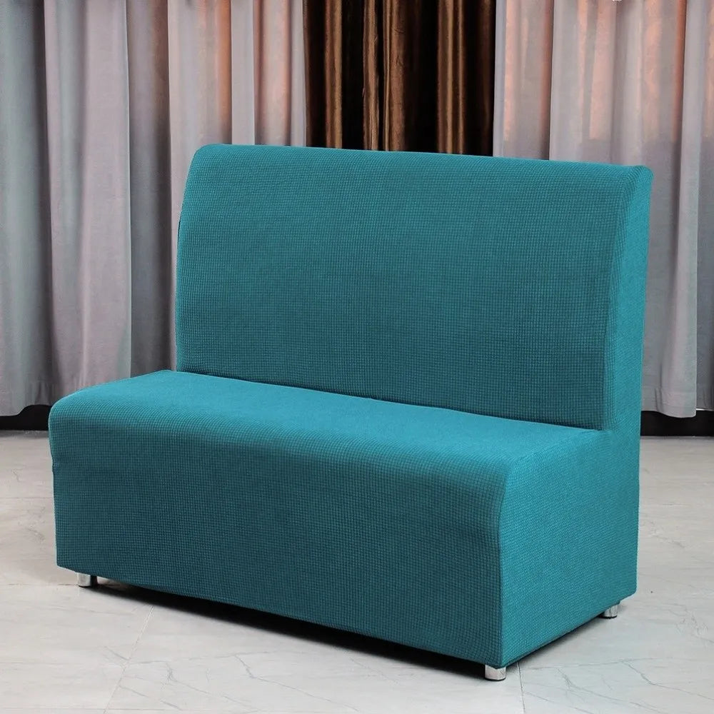 housse banc moderne tissu carreaux polyester lavable machine antidérapante bleu noir rouge
