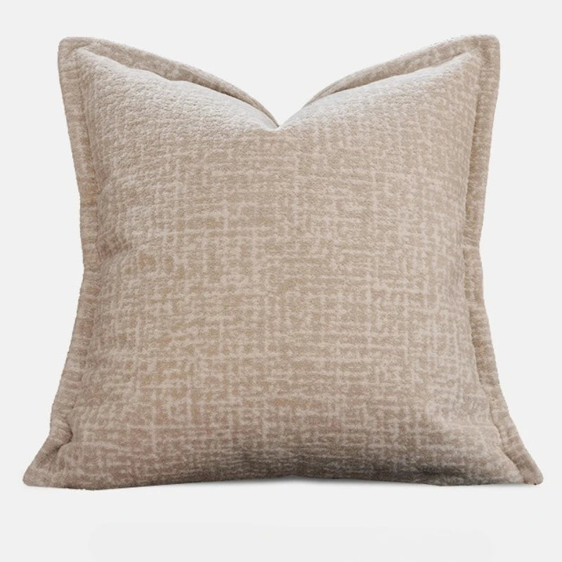 coussin carré jacquard géométrique 100 polyester contemporain beige noir gris vert opacité nordiquecoration maison