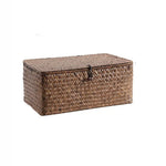 coffre provisions réutilisable osier couleur brun clair rustique respectueux environnement utilisation multiple articles divers