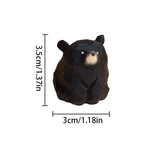 figurines ours géométriques blanc marron noir minimaliste moderne salon