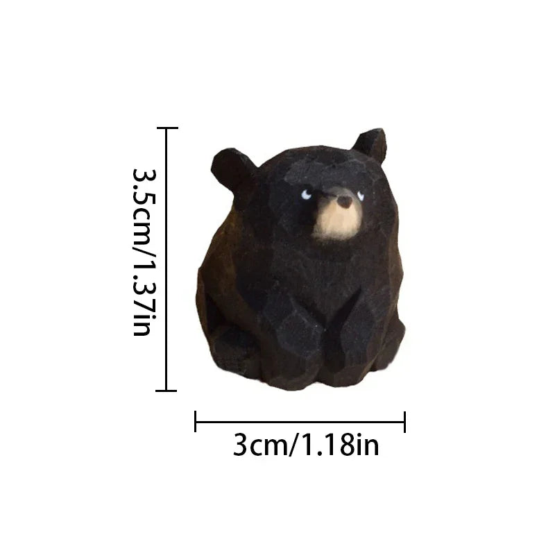 figurines ours géométriques blanc marron noir minimaliste moderne salon