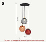 Suspension lumineuse moderne rose gris bleu ampoules intégrées texture granulée chambre salon