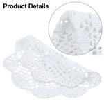 serviette table traditionnelle motif floral crochetée diamètre 35cm blanc
