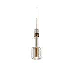 lampe suspendue transparente cuivre moderne chambre salon éclairage minimaliste câble rond cylindrique