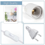câble électrique blanc moderne prise interrupteur ampoule E27 lisse opaque 6m