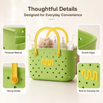 panier rangement douche bain organisation drain large capacité shampoing cosmétiques moderne vert jaune transparentTrou