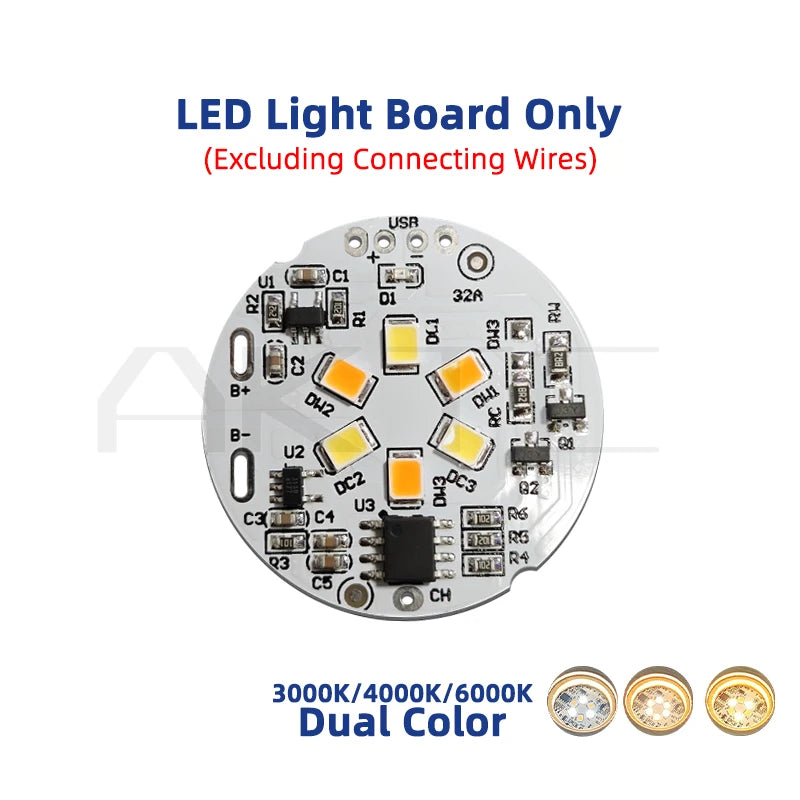 plaque led nuit blanc circulaire rechargeable controle tactile 3000k 6000k cct