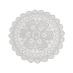 serviettes table vintage brodées fleurs dentelées beige rose clair blanc romantique