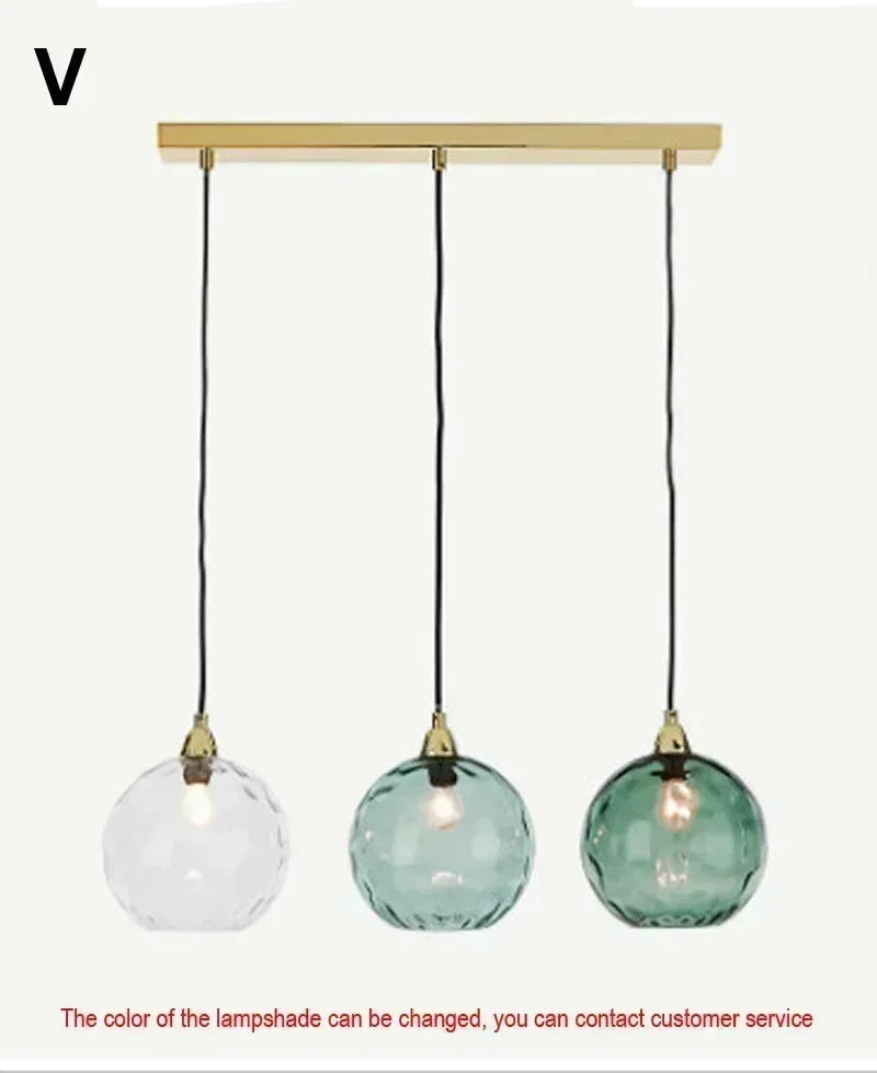Suspension lumineuse moderne rose gris bleu ampoules intégrées texture granulée chambre salon