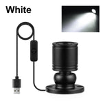 projecteurs led transparents modernes blanc noirs câble usb interrupteur on off chambre entrée