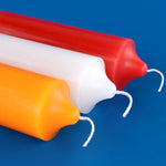 bougies classiques orange rouge blanc hautes lumineuses sans fumée décoration maison urgence