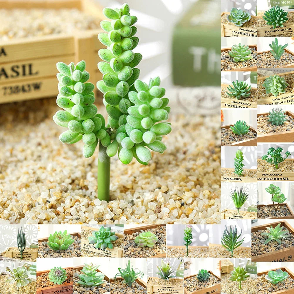 plante succulente artificielle réaliste petit bonsaï décoratif vert rose maison intérieur
