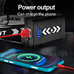 lampe frontale led noire imprimée flèches blanches chargeur usb batterie rechargeable affichage charge restante