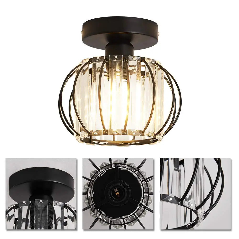 Lampe moderne or noir transparent acrylique éclairage chambre entrée étude