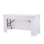 nappe table événementielle blanche 183x76cm polyester lisse classique mariage festivité