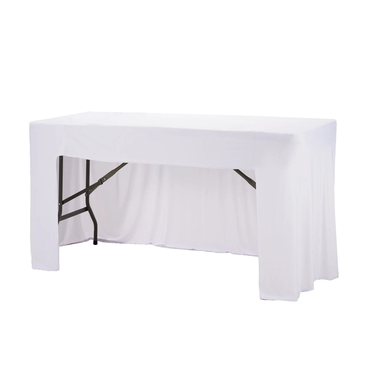 nappe table événementielle blanche 183x76cm polyester lisse classique mariage festivité