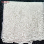 voile mariée blanc dentelle bordure unique classique femme mariage élégant monocouche dài luxueux fixe