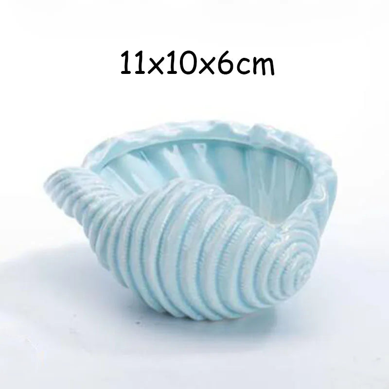 petit cache pot ceramique bleu motif poisson marin decoratif plante succulente maison