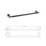 ensemble accessoires salle bain mural métal noir cuivre porte serviette savon distributeur moderne