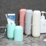organisateur brosse dents portable rose blanc gris vert rayé moderne imperméable eco friendly PVC