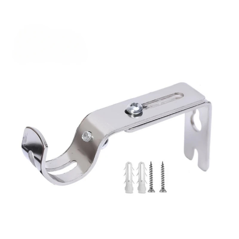 Support rideau fenêtre moderne vis réglable noir argent quincaillerie decoration fixations