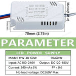 driver led blanc 40 60w constant current adhésif moderne câbles certifié rohs