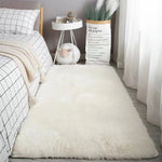 tapis doux gris clair peluche motifs floraux moderne confortable polyester lavage mécanique solide