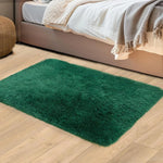 tapis moderne vert foncé doux fourré salon chambre balcon adhésif polyeste qualité spécialité moisture