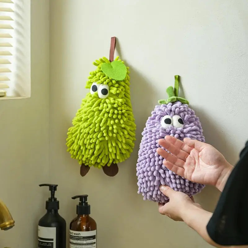 gants toilette pelucheurs vert violette décoratifs animaux salle bain absorbants