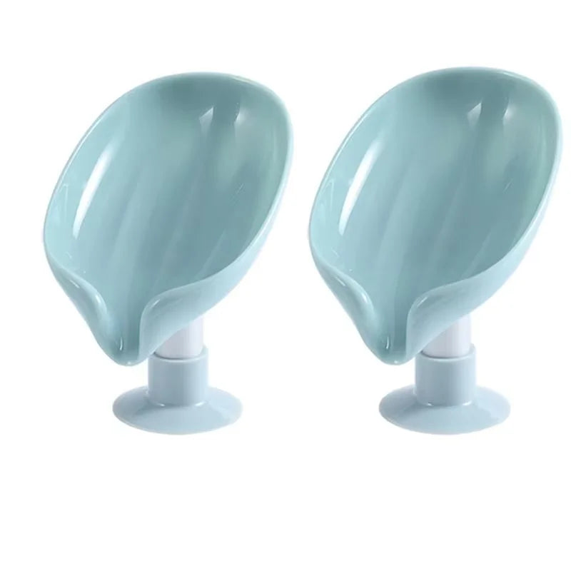 support savon gris rose moderne ventouse salle bain plat lisse opaqué sans perçage
