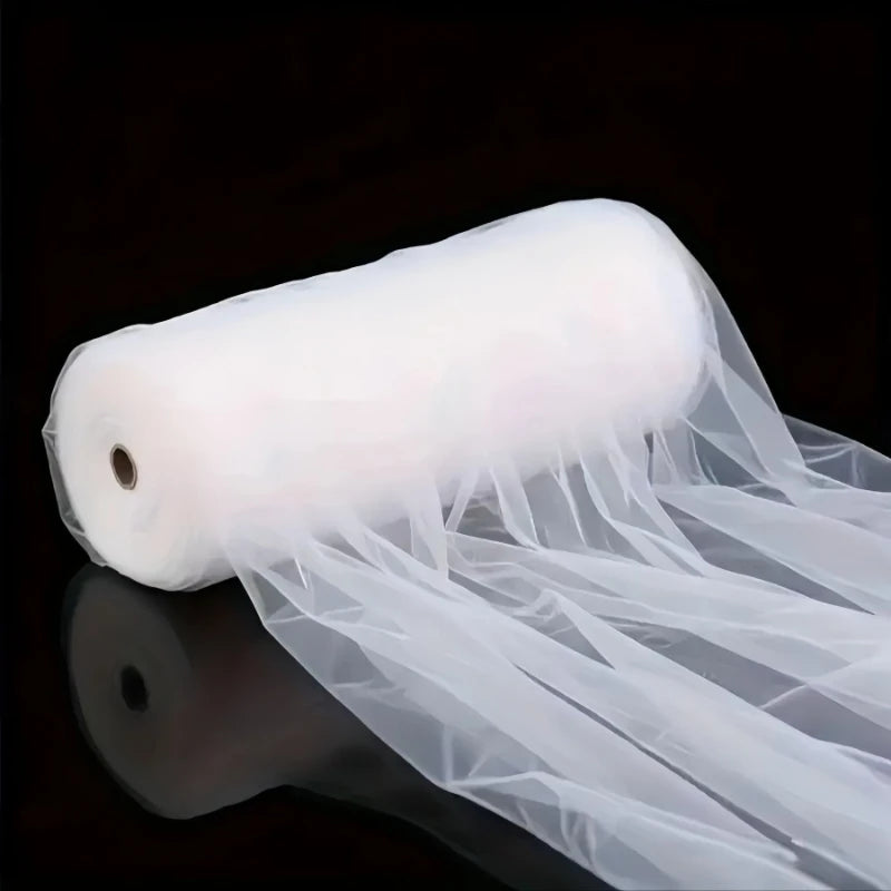 tissu mousseline soie rouleau 50mètres transparent rouge profond blanc décoration mariage