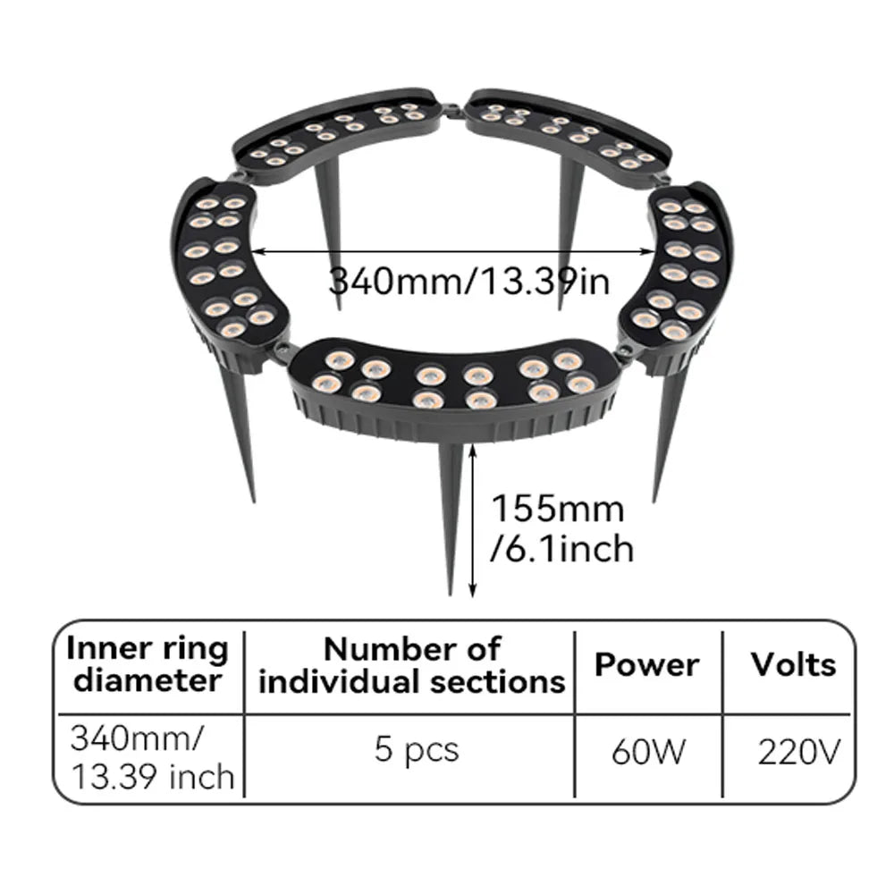 éclairage paysager ip65 led noir moderne câbles connecteurs jardin lumière colorée contemporain