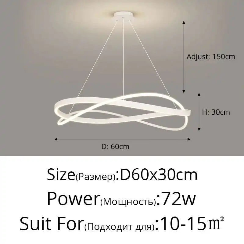 suspension lumineuse moderne minimaliste noir blanc anneau lune opale salle étude chambre