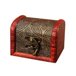 boîte bijoux vintage rouge marron floral cadenas collier bleues oranges artisanal respectueux environnement
