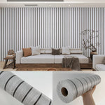 papier peint vinyle moderne imitation grille bois beige noir autocollant cuisine chambre salon