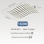 plafonnier moderne acrylique led noir blanc rayures horizontales semi encastrée télécommande lumière chambre salon