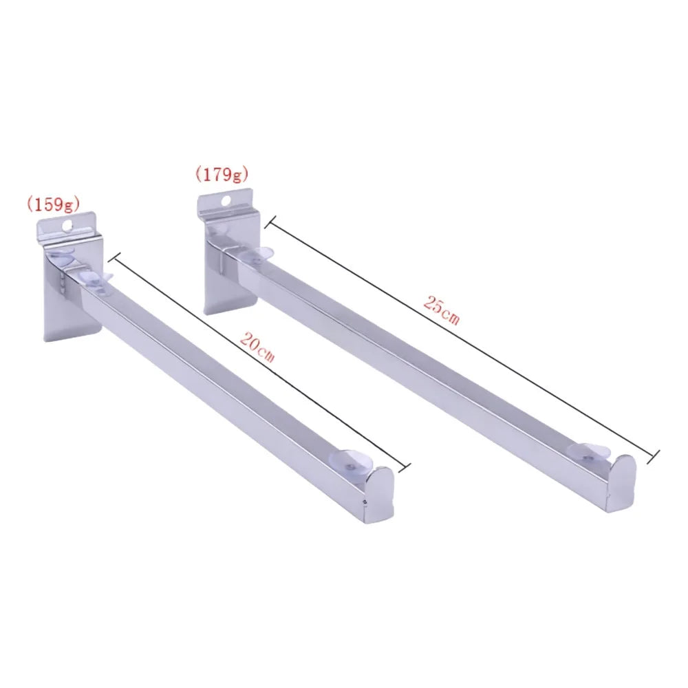 supports muraux argentés armoire double niveau commercial cintres modernes 20cm 25cm