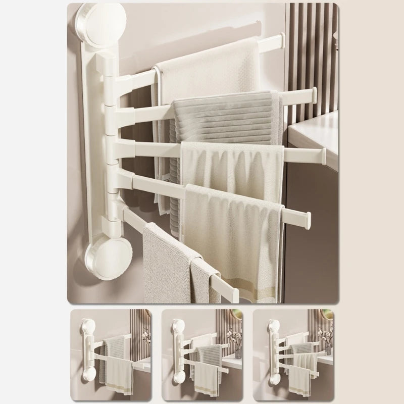 porte serviettes pliable blanc moderne ventouses serviettes incluses suction cups