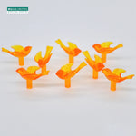 remplacement oiseaux stylisés violet orange vert bleu artisanal 50 pièces translucent decoration festive craft