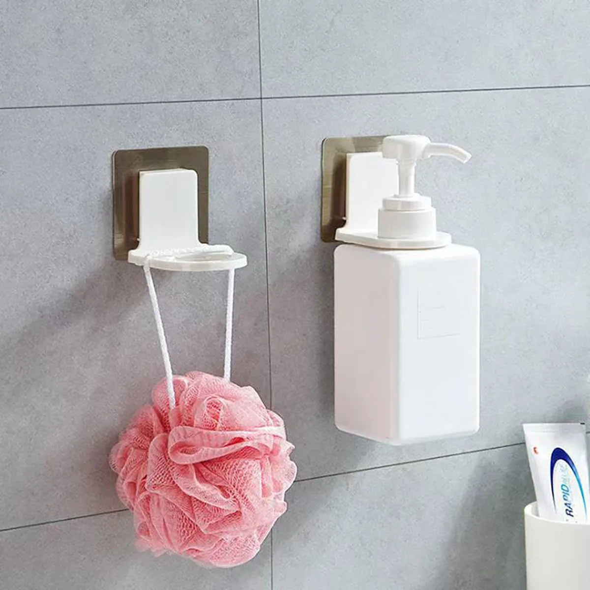 organisateur salle bain adhésif distributeur savon liquide moderne transparent blanc citron