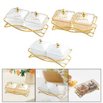 assortiment récipients transparents couverts moderne élégants bol plateau service cuisine