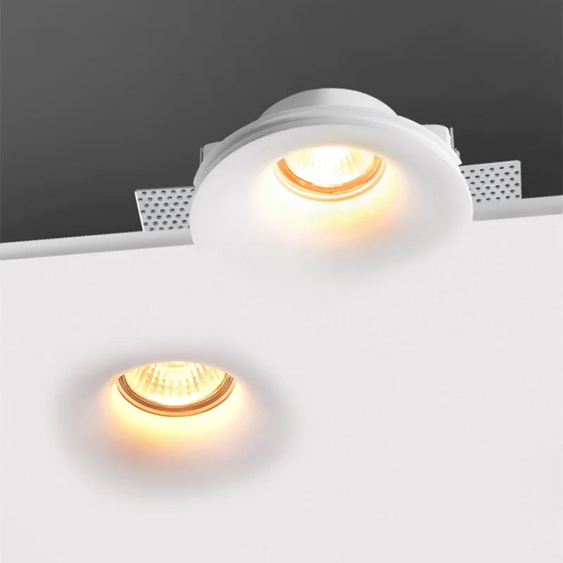 Spot LED Blanc Mat Anti éblouissement Gypse Moderne Salon Chambre Éclairage LED GU10