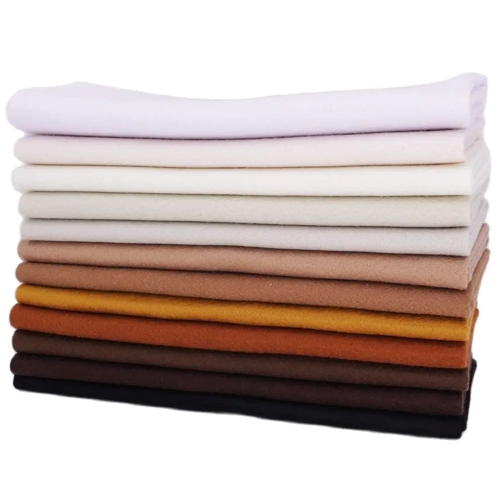 tissu polyester felt 1.2mm blanc marron noir orange simple opaque bricolage couture décoration
