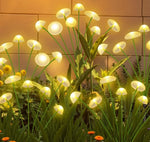 lumière solaire extérieure moderne forme champignon multicolore clips semi transparentes verte bleue rose