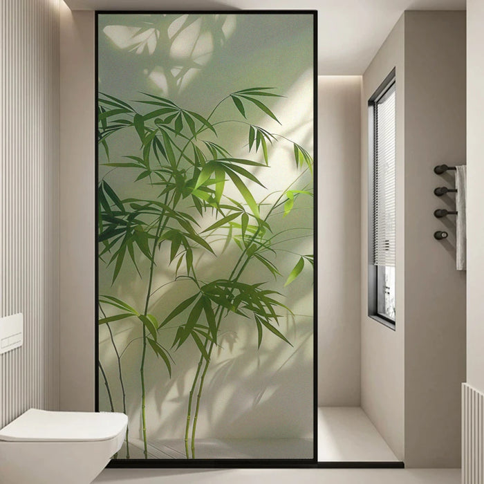 film décoratif bambou vert clair isolation uv moderne adhésif thermique 40x100cm