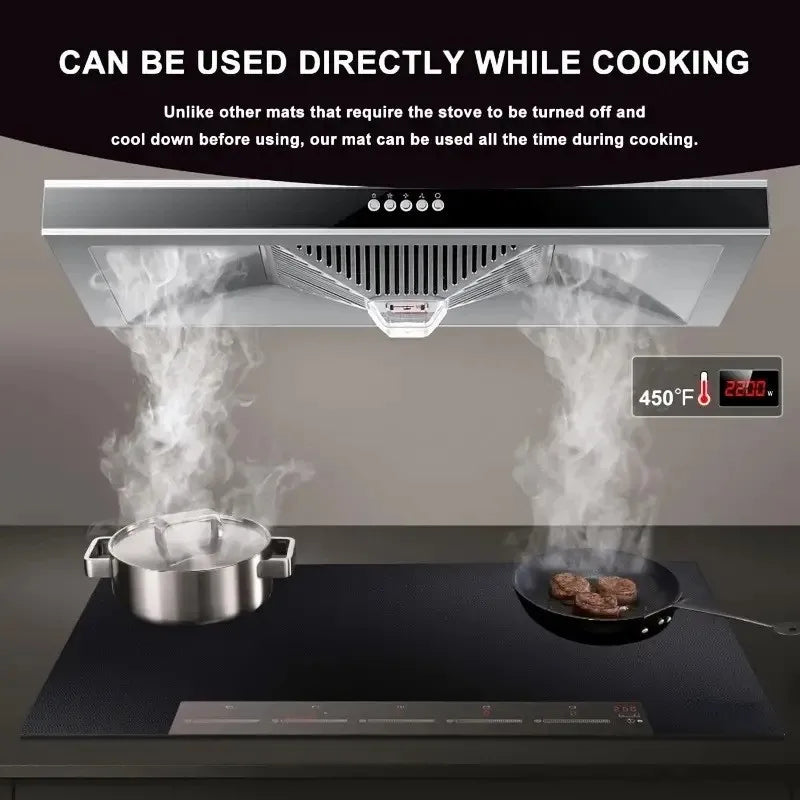 protège induction plaque cuisson noir moderne minimaliste respectueux environnement protection table cuisine insert